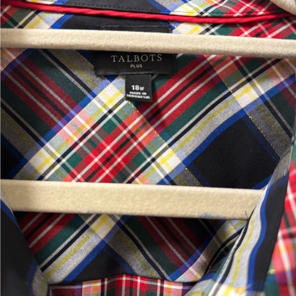 Talbots NON-IRON PERFECT SHIRT - CELEBRATE PLAID - Picture 5 of 7
